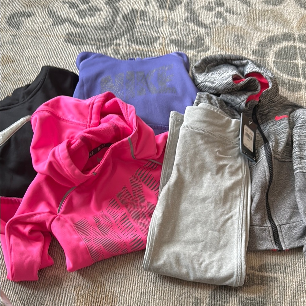 Nike Hoodies and Pants Set - Pink, Gray, Black, Purple